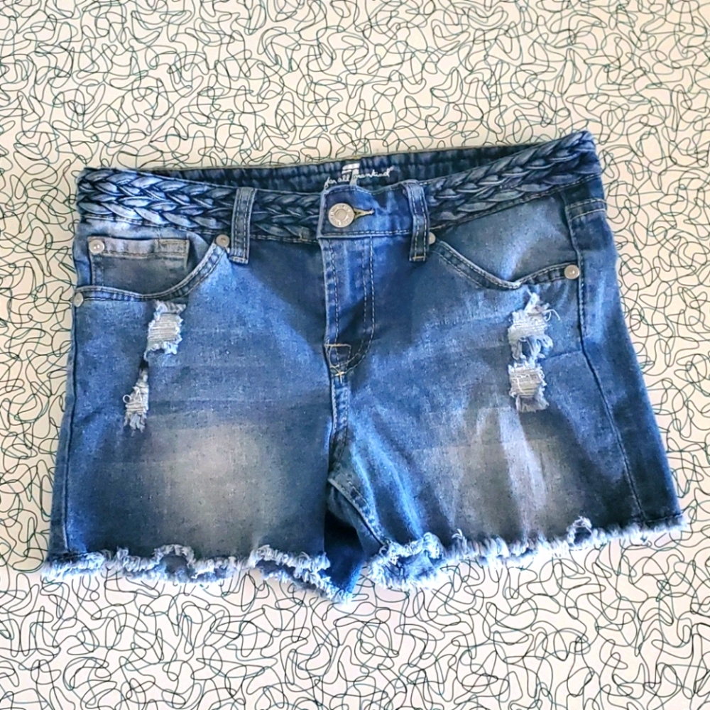 NWOT 7 For All Man Kind Girls Jean Shorts